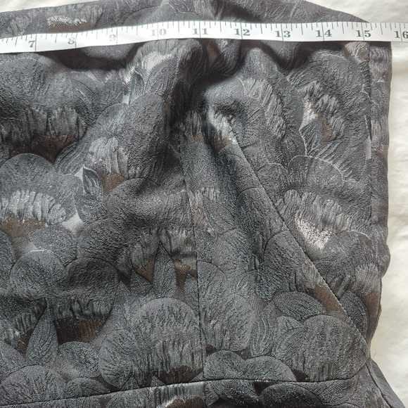 Trina Turk Elegant Metallic Fully Lined Mini Dress Black Sz 6 - Picture 9 of 10